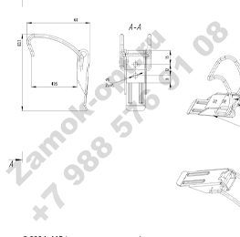 Замок для светильников C-006 L-115 (нержавейка) чертеж