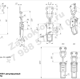 Замок X-100/1 регулируемый под пломбу (цинк)