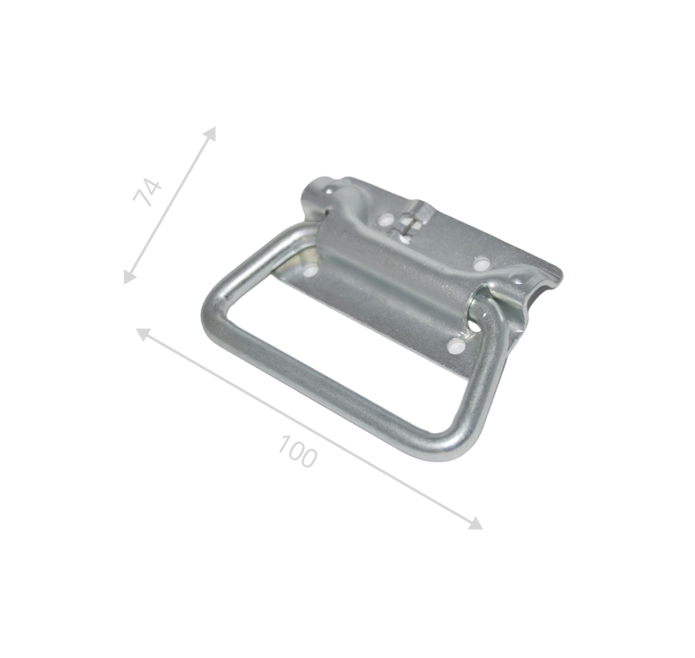 Ручка накладная с пружиной цинк 100х74