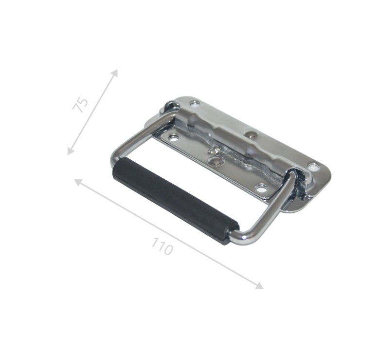 Ручка накладная с пружинной нержавеющая сталь 110х75