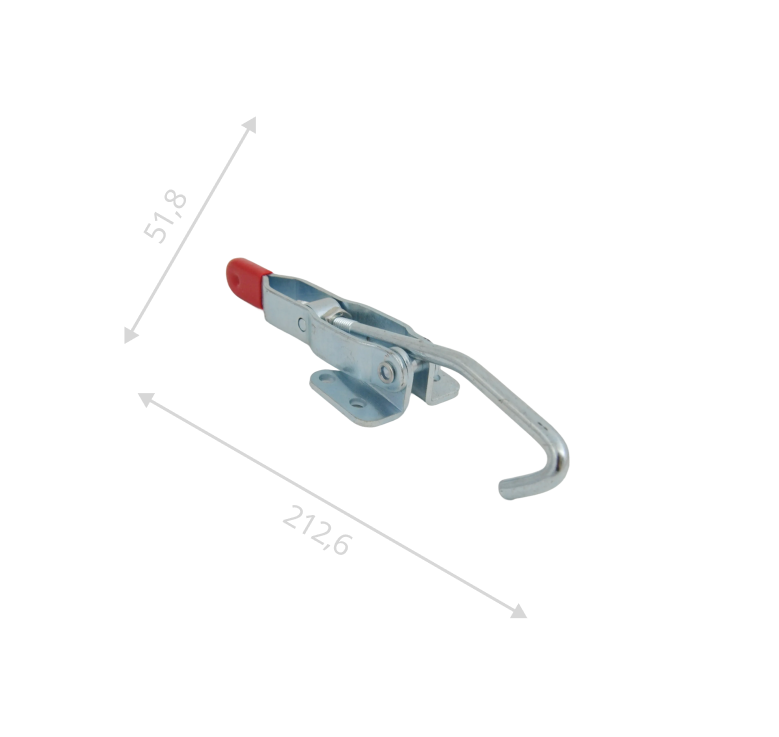 Замок регулируемый с крюком IV В 200-210 (цинк)